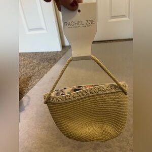 Rachel Zoe Beige Woven Clutch